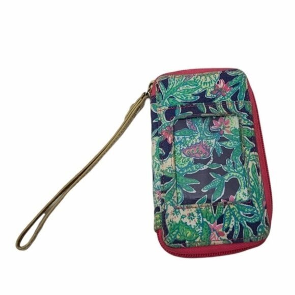 Lilly Pulitzer Floral Tropical Wallet Wristlet - Picture 2 of 6
